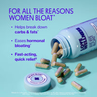 Thumbnail for Love Wellness Bye Bye Bloat | Digestive Enzymes for Fast Acting Bloating Relief for Women | Helps Reduce Water Retention & Gas Relief | Supports Digestive Health with Fenugreek & Dandelion | 60 Count