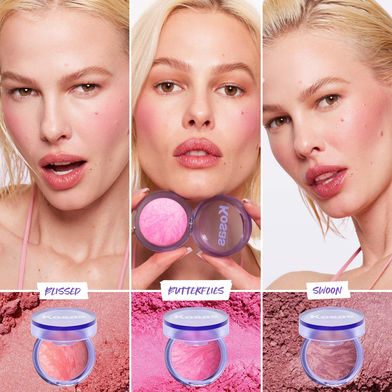 Kosas Blush is Life –Talc-Free Dimensional Blush Baked with Squalane & Hyaluronic Acid – Long Wear, Safe for Sensitive Skin - Swoon