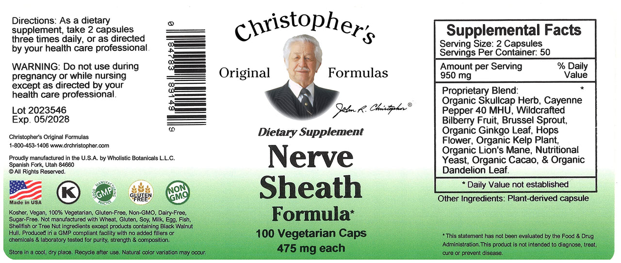 Christopher's Original Formulas Nerve Sheath Formula Capsule 100 ct.