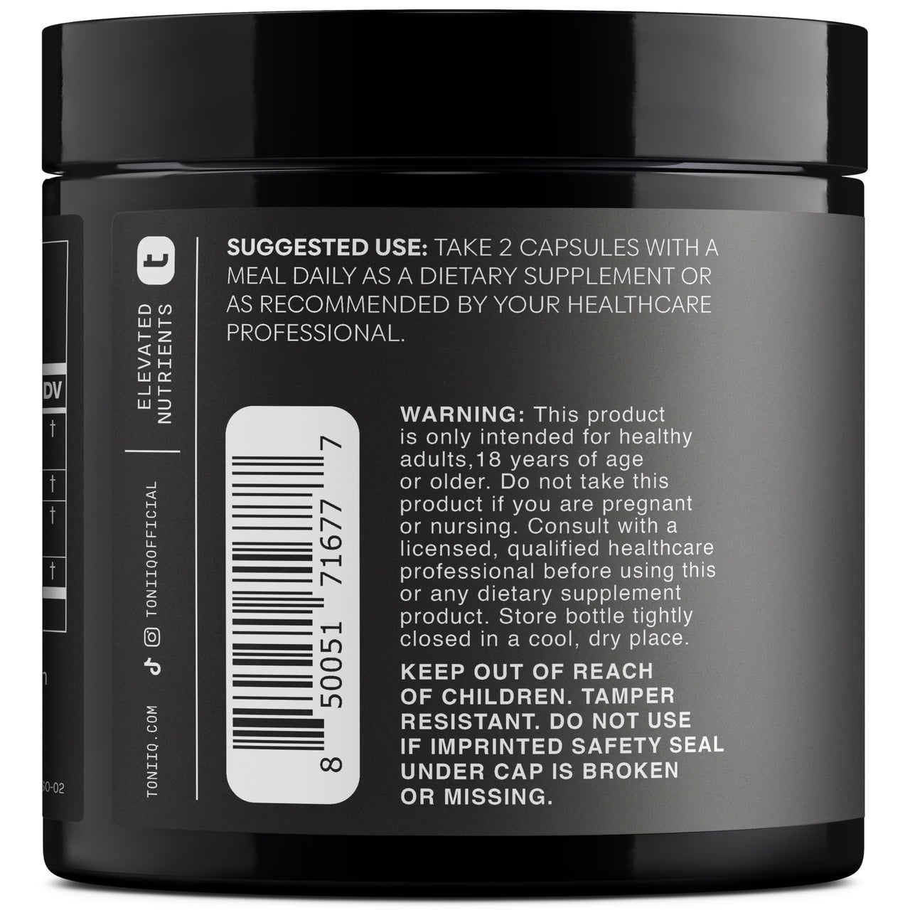 Toniiq Ashwagandha - Ultra High Potency 40:1 Extract with 25% Withanolides - Wild Harvested in India - Highly Concentrated & Third-Party Lab Tested - 60 Capsules
