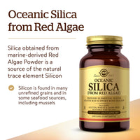 Thumbnail for Solgar Oceanic Silica from Red Algae 25 mg, 100 Vegetable Capsules - Excellent Source of Calcium, Supports Bone Health - Non-GMO, Vegan, Gluten Free, Dairy Free, Kosher - 50 Servings