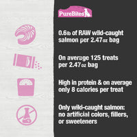 Thumbnail for PureBites Salmon Freeze Dried Dog Treats, 1 Ingredient, Made in USA, 2.47oz