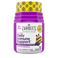 Thumbnail for Zarbee’s Kids Elderberry Immune Support Supplement Gummies, Vitamins A C D3 E & Zinc, Elderberry Extract, Gluten & Gelatin Free, No Artificial Flavors, Natural Berry Flavor, Ages 2+, 42 Ct