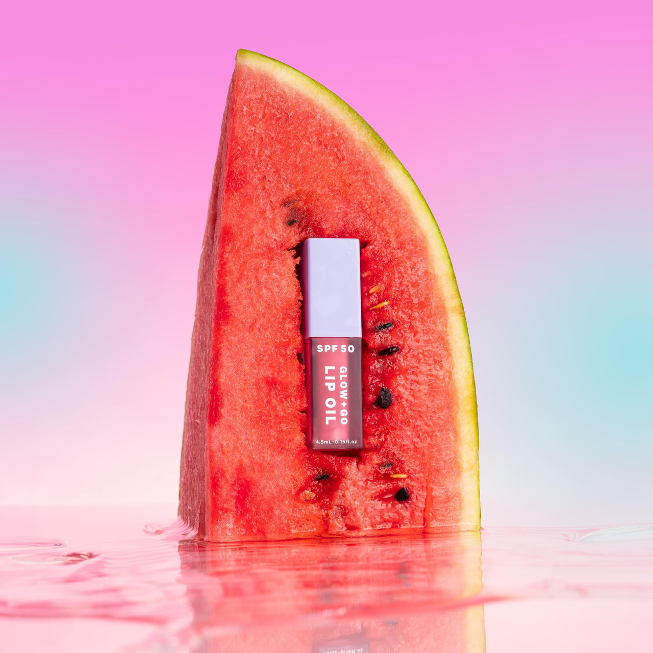 Naked Sundays SPF 50 Glow & Go Lip Oil - Hydrating & Nourishing, Broad Spectrum Lip Protection - Watermelon, 4.5ml