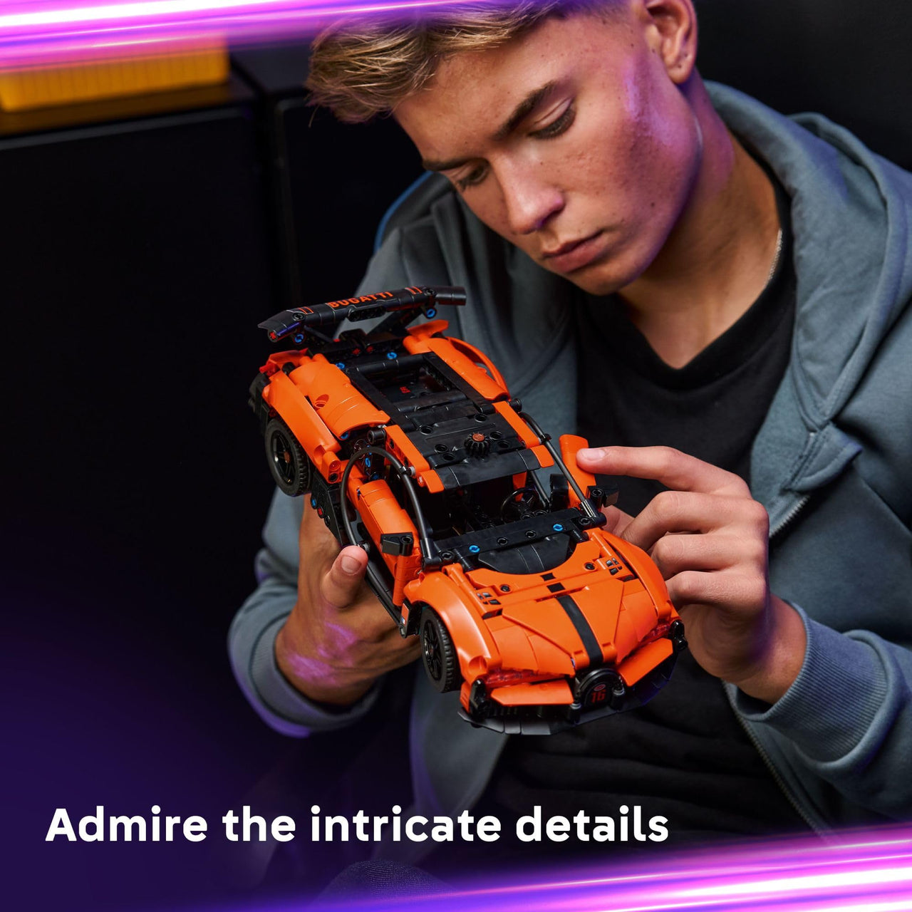 LEGO Technic Bugatti Chiron Pur Sport Hypercar Building Toy for Boys & Girls - Sports Car Toy W/Realistic Steering & Engine for Kids & Racing Fans, Ages 9+ - Gift Idea for Birthdays - 42222