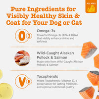 Thumbnail for Zesty Paws Wild Alaskan Omega-3 Blend Pollock + Salmon Oil for Dogs and Cats- Skin and Coat Support, Omega 3 Supplement for Pets, 8.5oz