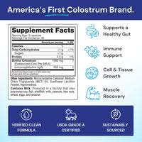 Thumbnail for Symbiotics Colostrum Vegetable Capsules, 60 Count – Immune & Gut Support with Lactoferrin and Naturally Occurring IgG – Gluten Free, RBST-Free - 60