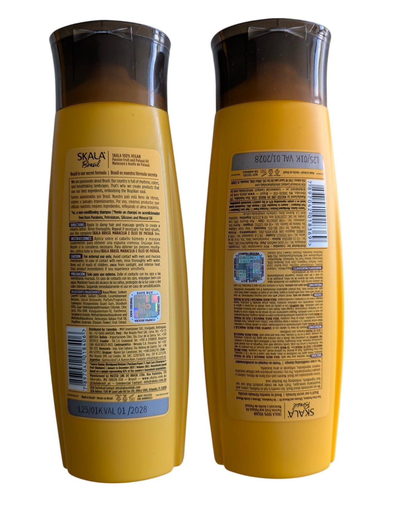 Skala - Linha Brasil - Kit Maracuja e Oleo De Pataua Shampoo e Condicionador (2 x 325 Ml) - (Brazil Collection - Passion Fruit and Pataua Oil Shampoo & Conditioner Set (2 x 11 Fl Oz))