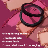 Thumbnail for e.l.f. Primer-Infused Blush, Long-Wear, Matte, Bold, Lightweight, Blends Easily, Contours Cheeks, All-Day Wear, 0.35 Oz