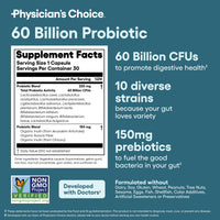 Thumbnail for Physician's CHOICE Advanced Gut Health Bundle: 60 Billion Probiotics 30ct + Digestive Enzymes 60ct for Digestive, Gut, and Immune Health Supports Occasional Constipation, Diarrhea, Gas, and Bloating
