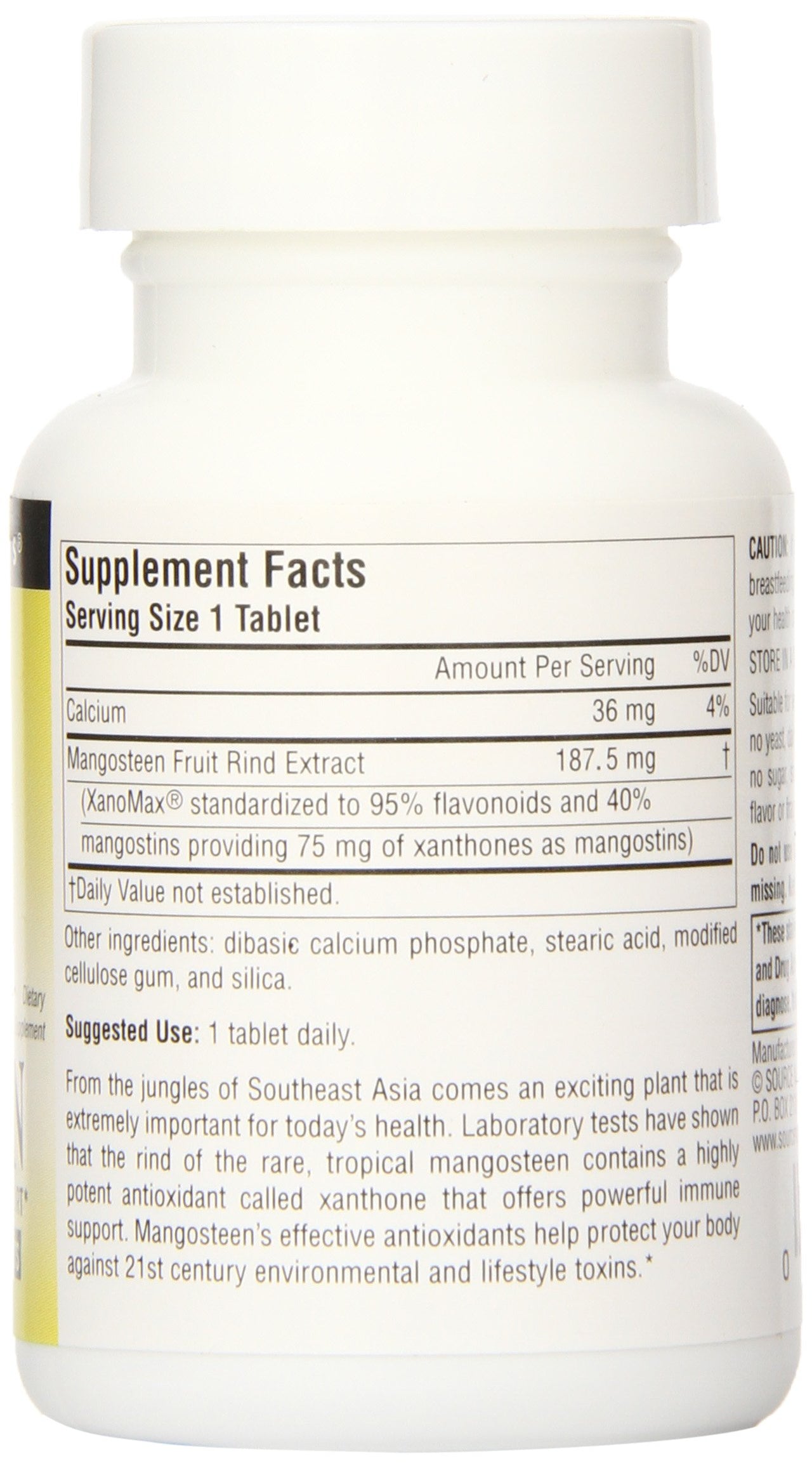 Source Naturals Mangosteen, Antioxidant and Immune Support*, 75 mg Xanthones - 60 Tablets