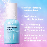 Thumbnail for e.l.f. SKIN Holy Hydration! Thirst Burst Drops, Serum For A Radiant Complexion Instantly & Over Time, Made With Hyaluronic Acid, Vegan & Cruelty-Free