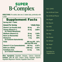Thumbnail for Nature's Bounty Super B Complex Vitamins with Vitamin C & Folic Acid, Vitamins for Immune & Cellular Energy Support, 150 Tablets
