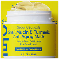 Thumbnail for SeoulCeuticals Korean Face Mask Skin Care - Snail Mucin Turmeric Mask for Face – Cruelty Free K Beauty Anti Aging Face Mask for Healthy, Youthful Glow 2oz