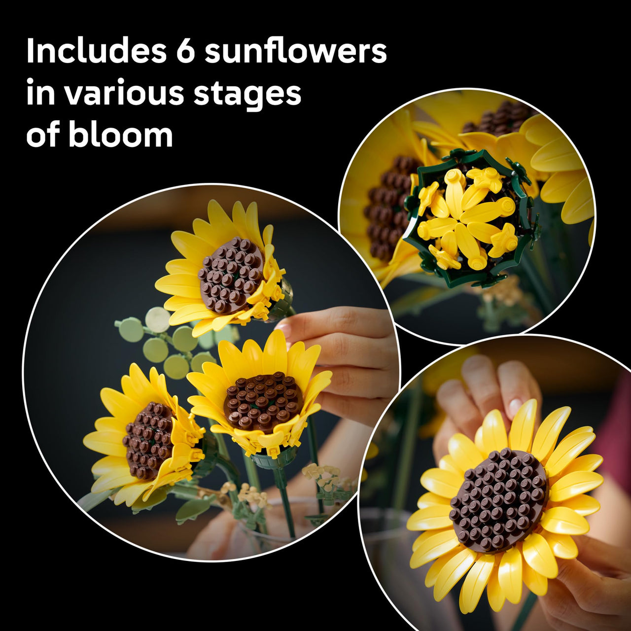 LEGO Botanicals Sunflower Bouquet Building Set for Adults, Ages 18+ - Gift for Birthdays - Artificial Flowers for Home Office, Bedroom or Desk Decor - 11502