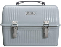Thumbnail for STANLEY Classic Lunch Box 10 qt | Vintage Metal Lunchbox | Durable Meal Container with Handle and Latch | Stores Food, Drinks, Thermos, Water Bottle | Hammertone Silver