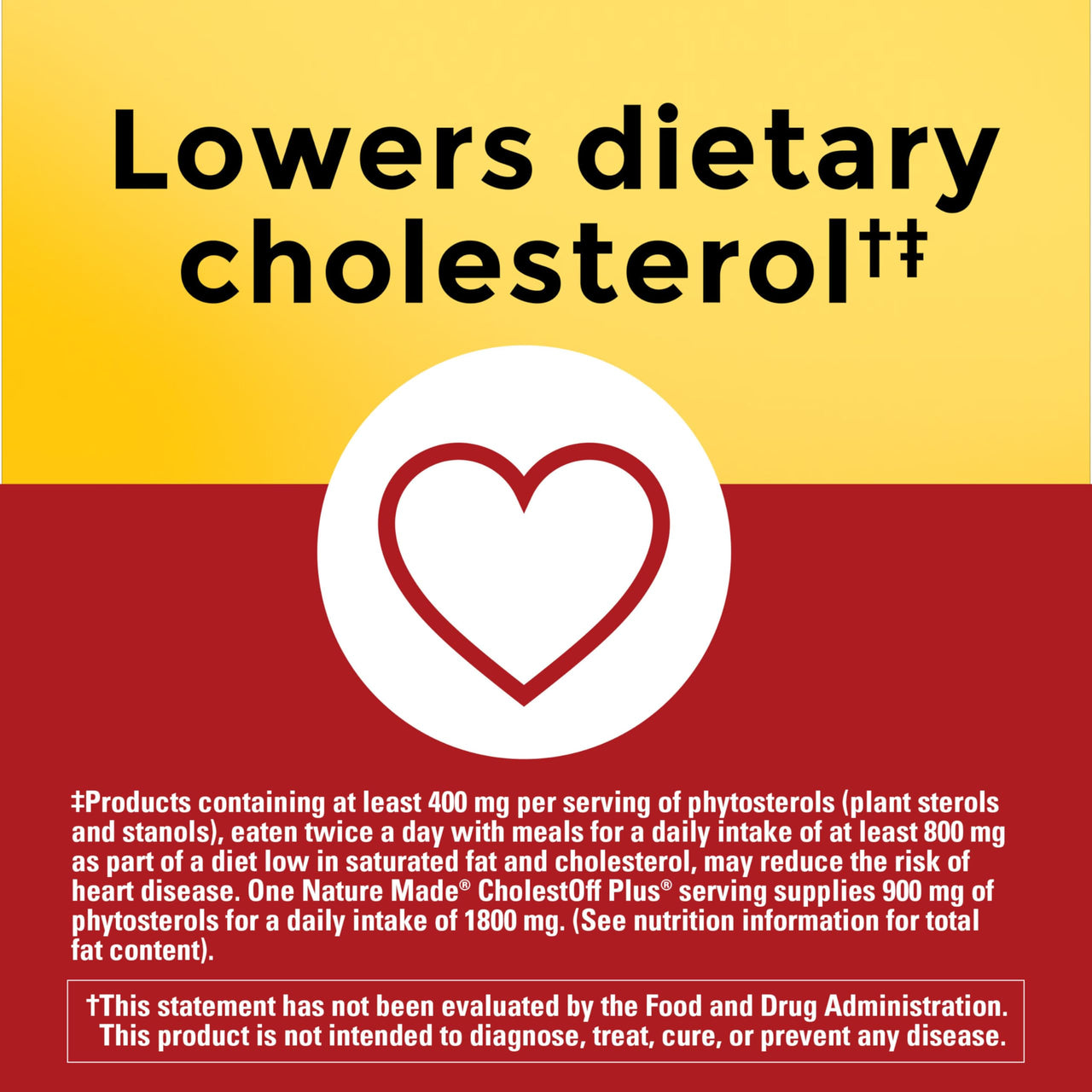 Nature Made CholestOff Plus, Dietary Supplement for Heart Health Support, 100 Softgels, 25 Day Supply
