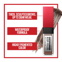 Thumbnail for Maybelline Tattoo Studio Brow Styling Gel, Waterproof Eyebrow Make Up, Brow Tint for Up to 36HR Wear, Soft Brown, 1 Count