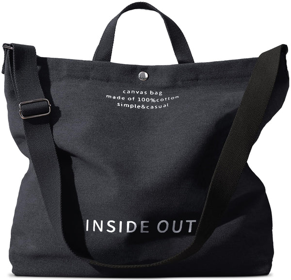 Large Tote Bag for Women, Canvas Bag Women Gift, Fashion Crossbody 16oz Cotton Bag, Large Capacity Shoulder Bag