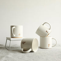 Thumbnail for COLLECTIVE HOME - Monogram Ceramic Mugs, 15 oz Golden Initial Coffee Cups, Elegant Alphabet Tea Mugs, Elegant Personalized Mug with Gift Box, Luxurious Cups for Office and Home (e)