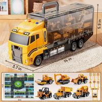 Thumbnail for XINNOVEL Carrier Truck Toddlers Toys for 3 4 5 6 7 Years Old Boys, Toy Truck Transport Car & Die-Cast Car and Play Mat, Construction Toys Birthday Gifts for Kids 3 4 5 6 7 8+ Years Old Boys Girls