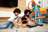 Thumbnail for Hot Wheels Sky Crash Tower Track Set, 2.5+ ft / 83 cm High with Motorized Booster, Orange Track & 1 Hot Wheels Vehicle, Race Multiple Cars, Gift for Kids 5 to 10 Years Old & Up