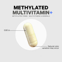 Thumbnail for Codeage Methylated Multivitamin Supplement - B-Vitamin, Vitamins A, C, D, E, K2, B12 Methylcobalamin - L-Methylfolate - Magnesium, CoQ10, DIM, Probiotics, Benfotiamine, Lithium, Calcium - 90 Capsules