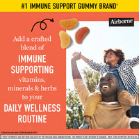 Thumbnail for Airborne Vitamin C 750mg (per Serving) Zesty Orange Flavored Gummies (42 Count in a Bottle), Gluten-Free Immune Support Supplement with Vitamins A C E, Selenium, Echinacea, Ginger, Antioxidant