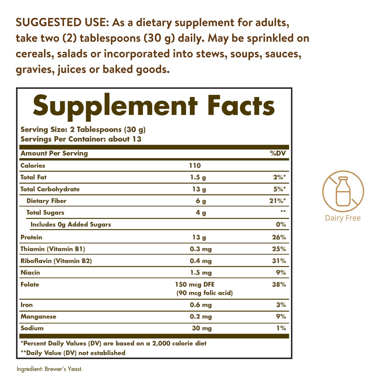 Solgar Yeast Powder, 14 oz