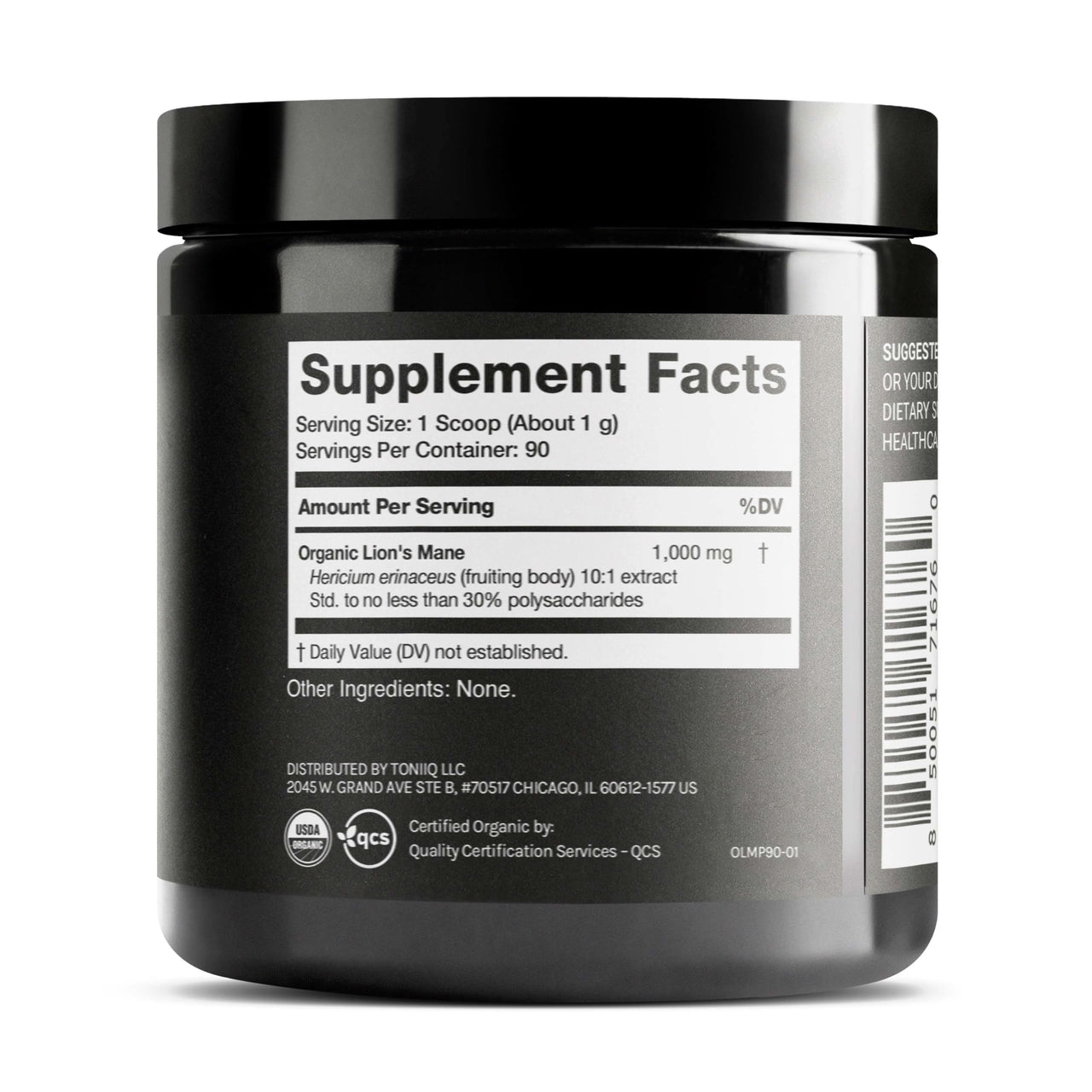 Toniiq Lion’s Mane Powder - Ultra High Potency 10:1 Extract with 30% Polysaccharides - Highly Concentrated - Third-Party Lab Tested - 90g