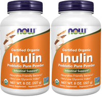 Thumbnail for NOW Foods Supplements, Inulin Prebiotic Pure Powder, Certified Organic, Non-GMO Project Verified, Intestinal Support*, 8-Ounce (Pack of 2)