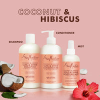 Thumbnail for SheaMoisture Moisturize and Define Shampoo, Conditioner, and Curl and Shine Mist for Curly Hair Care Coconut and Hibiscus with Shea Butter and Coconut Oil