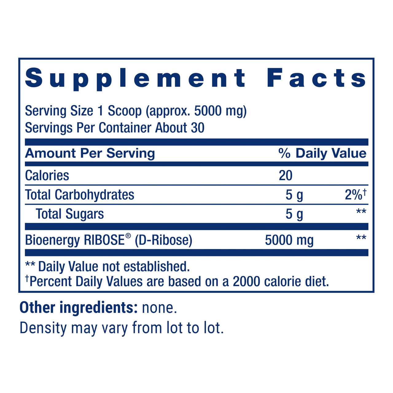 Life Extension D-Ribose Powder, Dissolve in Liquid to Encourage Cellular Energy Production and Support Heart and Muscle Health, Gluten-Free, Non-GMO, Vegetarian, 150 Grams