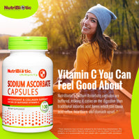 Thumbnail for NutriBiotic - Sodium Ascorbate Buffered Vitamin C Capsules, 100 Ct | Vegan, Non-Acidic & Easier on Digestion Than Ascorbic Acid | Essential Immune Support & Antioxidant Supplement | Gluten & GMO Free