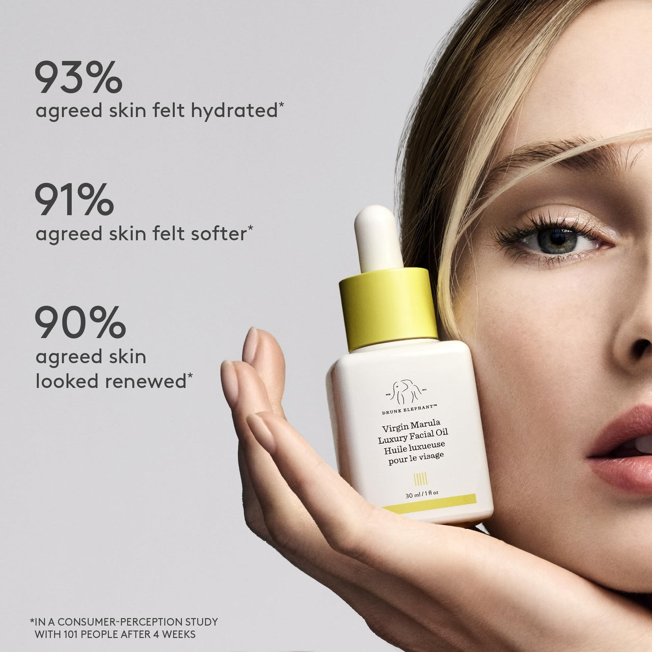 Drunk Elephant Virgin Marula Luxury Facial Oil - 30 ml/1 fl oz - Face Oil - Clean Clinical Skincare - Cruelty-Free - Dermatologist-Tested - Free of Essential Oils, Silicones, and Fragrance