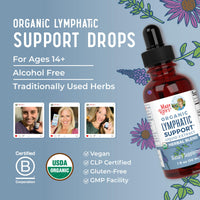 Thumbnail for Lymphatic Support Drops by MaryRuth's | USDA Organic Lymphatic Cleanse Immune Support Supplement| Lymphatic Support with Echinacea & Elderberry | Blue Vervain | Vegan | Non-GMO | 30 Servings