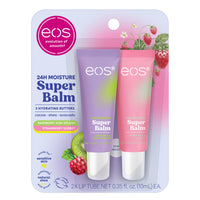 Thumbnail for eos 24H Moisture Super Balm- Raspberry Kiwi Splash & Strawberry Sorbet, Lip Mask, Day or Night Lip Treatment, Made for Sensitive Skin, 0.35 fl oz, 2-Pack