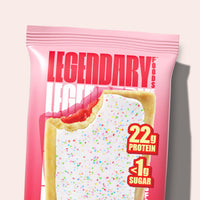Thumbnail for Legendary Foods 22g Protein Pastry 0g Added Sugar, Low Carb, Gluten Conscious, Keto Snack, Ideal for Glucose Management, Includes Whey Protein Isolate, 8 Pack Frosted Strawberry