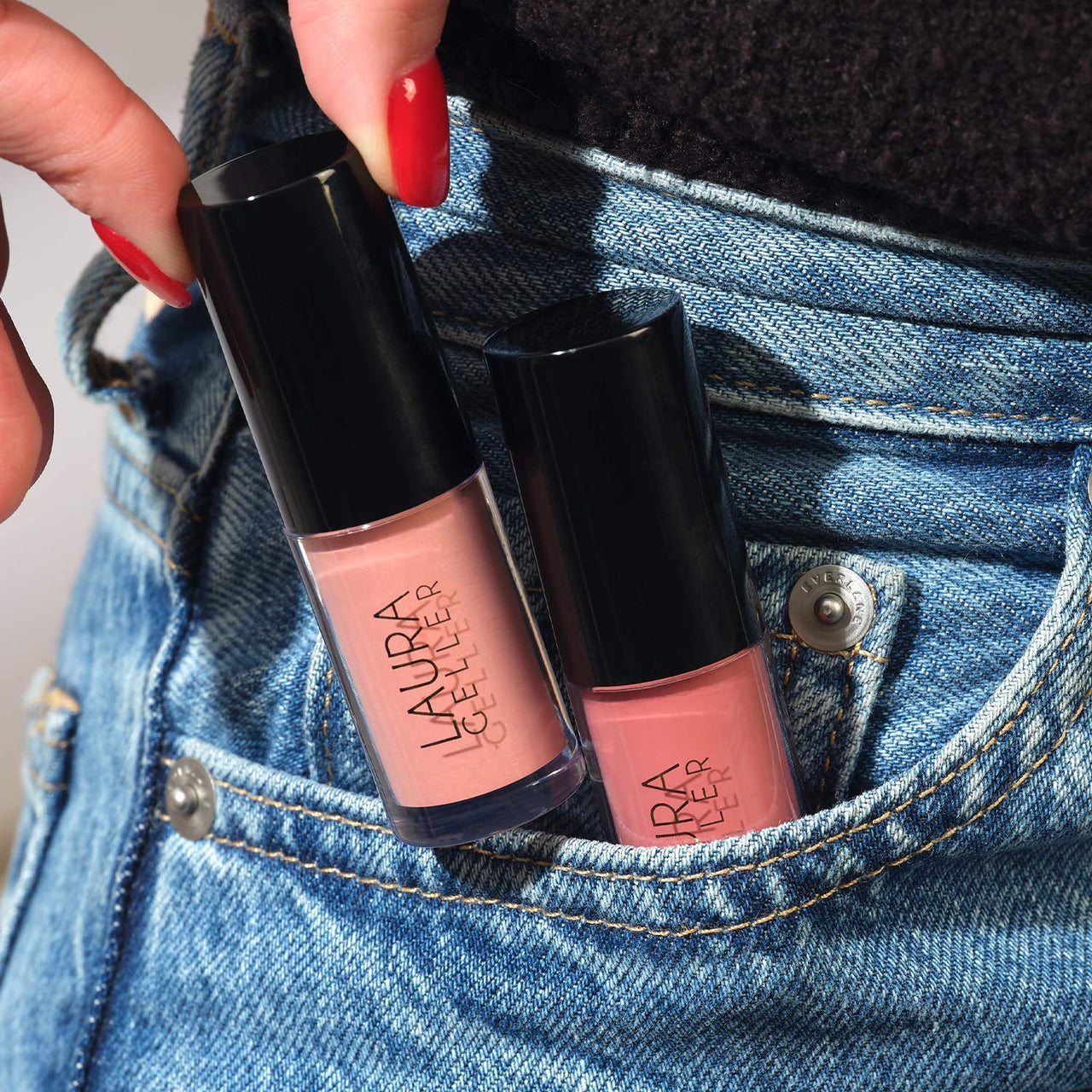 LAURA GELLER NEW YORK Treat-n-Go Tinted Non-Stick Hydrating Lip Oil, Finish Line