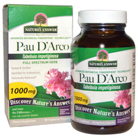 Thumbnail for Nature's Answer Pau D'Arco Inner Bark | Supports Healthy Immune System | Helps Maintain Intestinal Flora | Alcohol-Free, Gluten-Free, Kosher Certified & Vegan 90ct.
