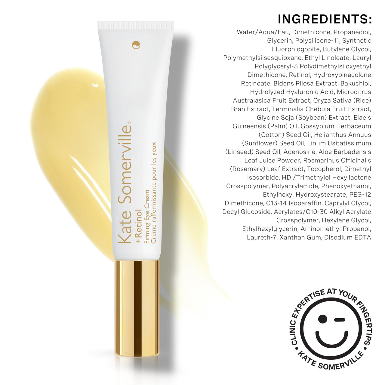 Kate Somerville Retinol Firming Eye Cream – Clinic-Grade Anti-Aging Treatment Proven to Firm, Brighten and Smooth Lines & Wrinkles, 0.5 Fl Oz