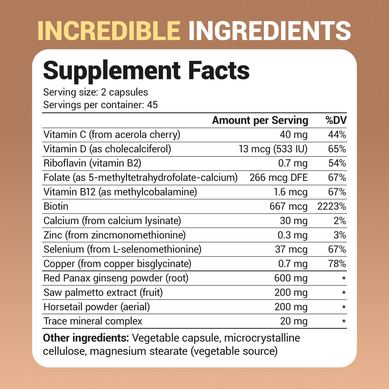 Dr. Berg All-in-One Vitamins for Hair, Skin, & Nails - Advanced Formula with Biotin, Saw Palmetto, DHT Blocker, & Trace Minerals - 90 Veg Capsules