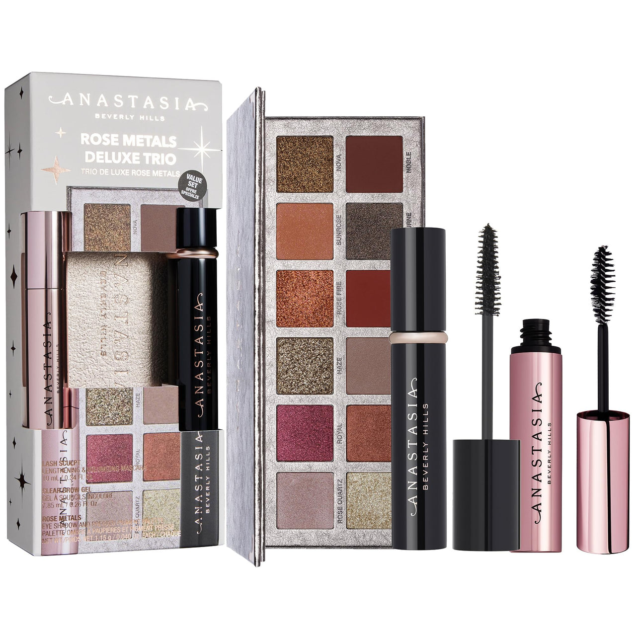 Anastasia Beverly Hills - Rose Metals Deluxe Trio - Holiday Gift Set