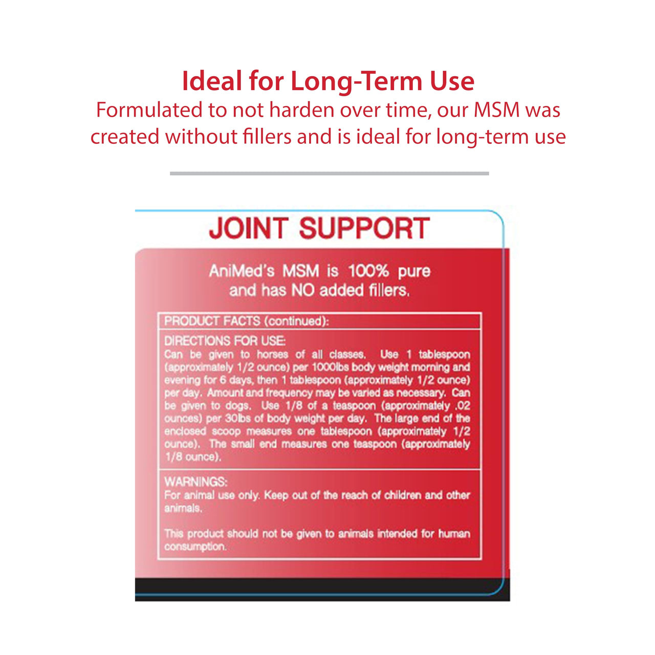 AniMed Pure MSM Supplement for Horses, 1-Pound…