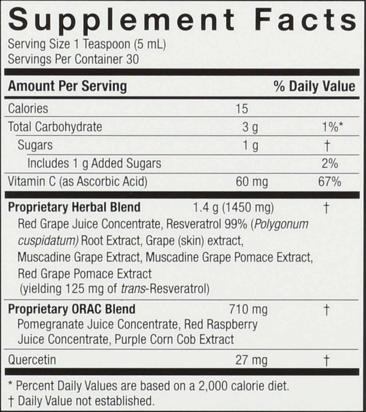 Nature's Answer Alcohol-Free Resveratrol Reserve, 5-Fluid Ounces | Packed with Antioxidants | Promotes Overall Health | Immune System Support | Single Count