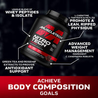 Thumbnail for Muscletech Whey Protein Powder (Chocolate Fudge Brownie, 4LB) - Nitro-Tech Ripped Whey Protein Isolate & Peptides Smoothie Mix for Lean Muscle & Fast Recovery - 30g of Whey Protein for Women & Men