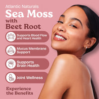 Thumbnail for Atlantic Naturals Sea Moss with Beet Root Capsules - Premium Quality Multivitamin Supplement - Sea Moss Superfood to Support Immune Health, Blood Flow, Joint Health & Athletic Performance - 120 ct