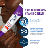 Thumbnail for CeraVe Vitamin C Serum and Night Cream Skin Care Set, Brightening Serum with 10% Pure Vitamin C and Night Moisturizer with Peptides, Hyaluronic Acid and Ceramides, 1oz Vit C + 1.7oz Moisturizer