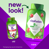 Thumbnail for vitafusion Extra Strength Vitamin B12 Gummies, Supports Energy Metabolism and Nervous System Health Support, Gummy Vitamin Supplement for Women and Men, Cherry Flavor, 45 Day Supply, 90 Count