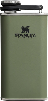 Thumbnail for Stanley Classic Easy Fill Wide Mouth Flask 8 oz | Leakproof Hip Flask | Hinge Connected Never Lose Cap | Insulated Stainless Steel Liquor Container | BPA-Free | Dried Pine
